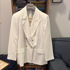 Primark White Double-Breasted Blazer